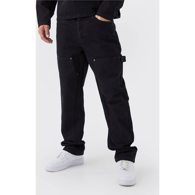 Straight Leg Carpenter Zwarte Jeans | True Black | Size 30R