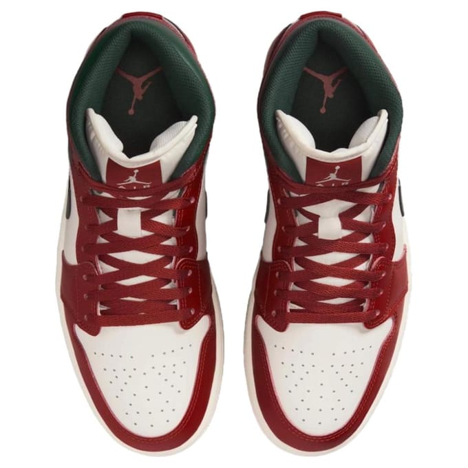 Jordan Aj1 Mid Sneakers Heren - Wit - Maat 44 - Leer, Synthetisch
