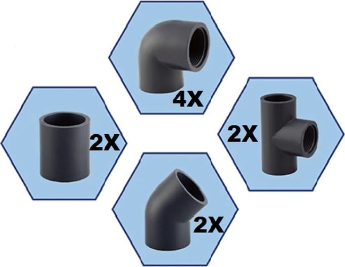 ERA PVC Koppelingen Set 10-delig 32mm