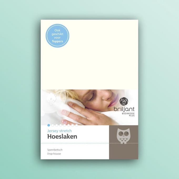 Briljant Home Jersey Stretch Hoeslaken 200x200 - Off white