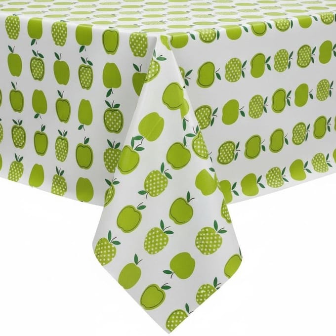Protecttable - Mexicaans Tafelzeil Appels Groen 120x300cm - Tafelkleed Afwasbaar - Kunststof