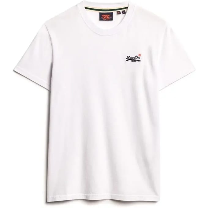 Superdry Essential T-shirt met Borduursel Wit Grootte: L