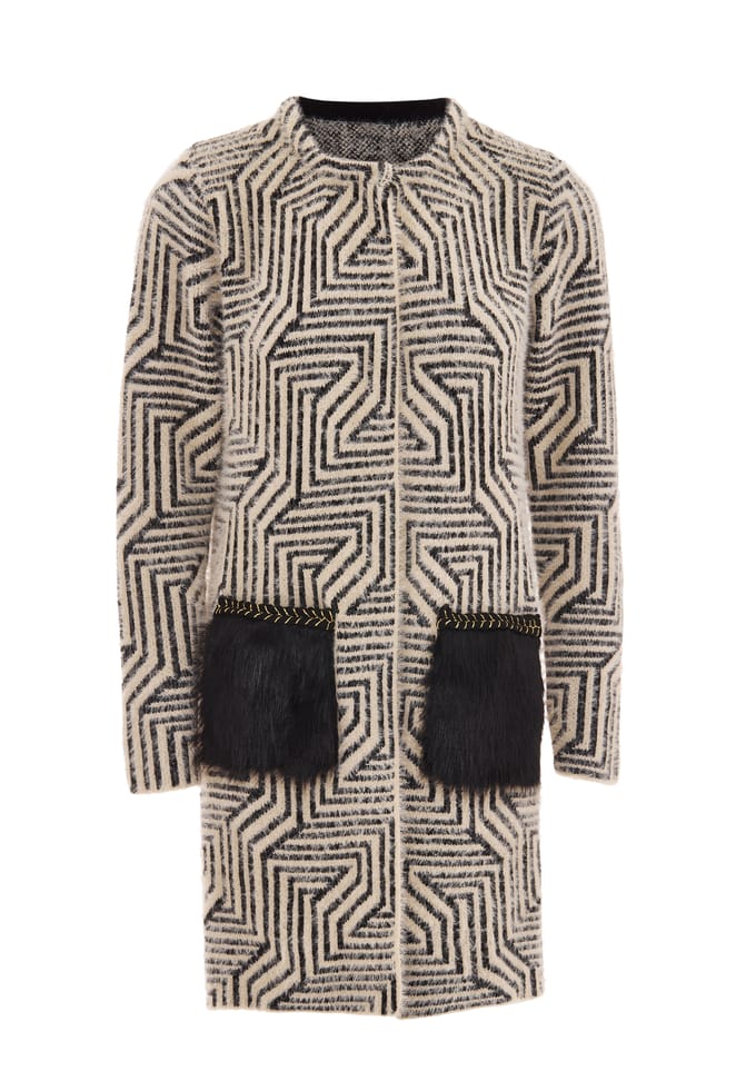 Faina Vest Dames beige/ zwart