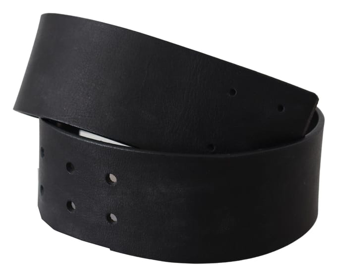 GF Ferre Zwarte Echt Leren Brede Logo Tailleband