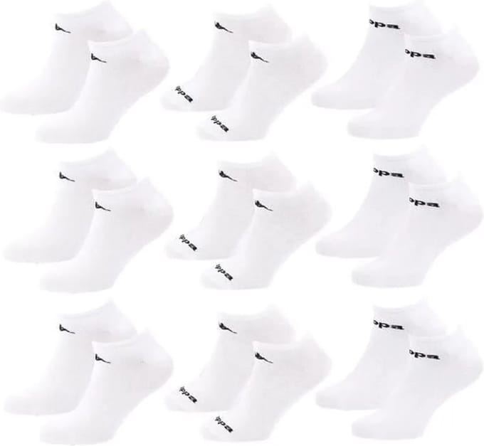 Kappa sneakersokken 9 paar wit maat 43/46