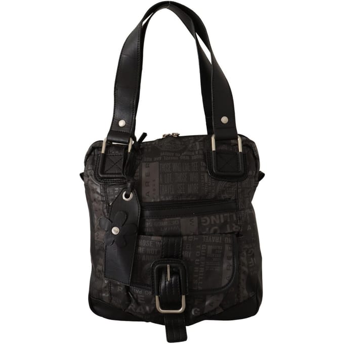 WAYFARER Zwarte Gedrukte Logo Schouder Handtas