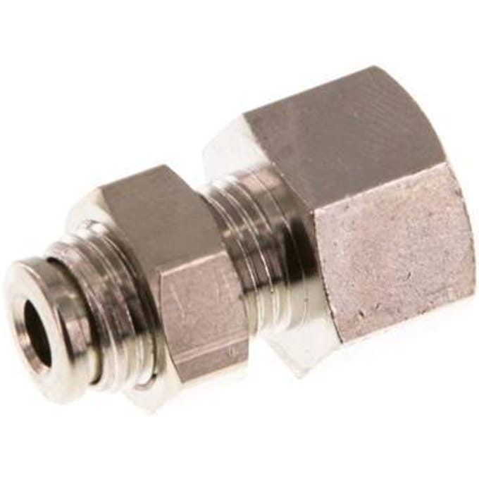 4mm x G1/8'' Messing Insteekfitting Binnendraad Schotdoorvoer NBR [2 Stuks]