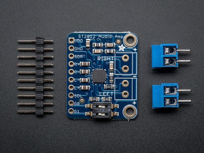 Stereo 2.8W Klasse D Audio versterker van Adafruit 1552