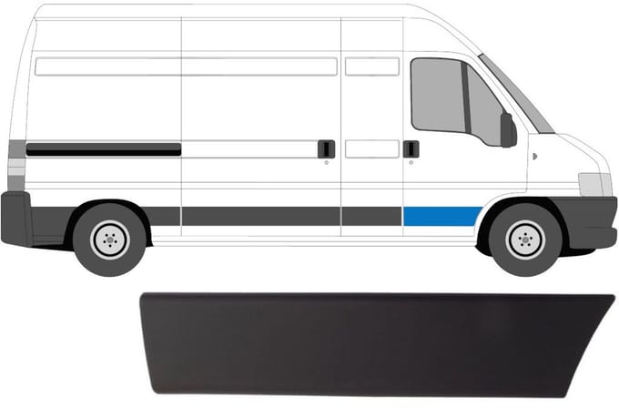 Voordeur sierlijst voor Citroen Jumper 2002-2006 / Rechts