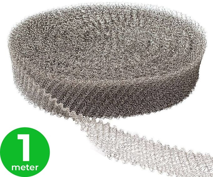 VerminBuster Muizengaas - 1m x 5cm - Rattengaas - RVS Weringsgaas - Stootvoegroostergaas