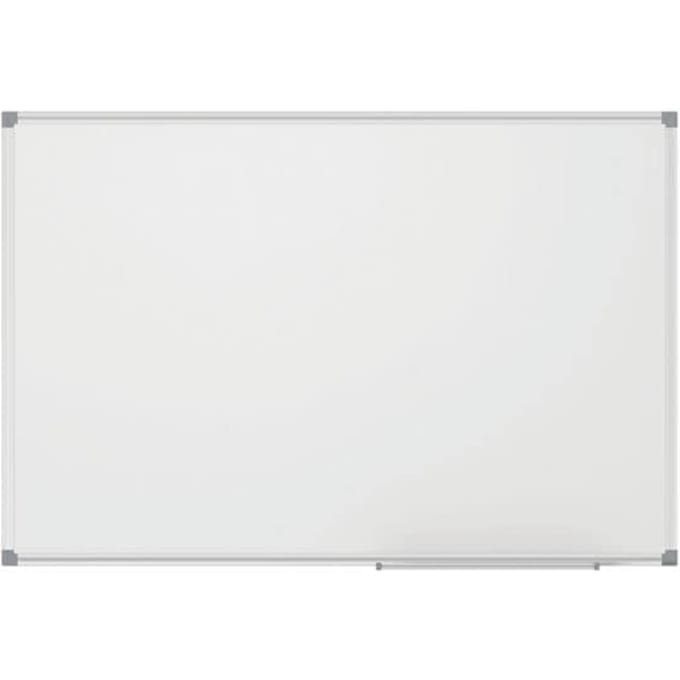 MAULstandaard Whiteboard - geëmailleerd - B 1800 x H 900 mm- met opbergbak