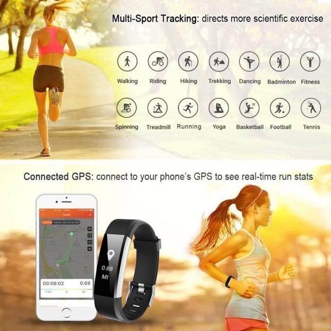 ID115 Smartwatch-Zwart