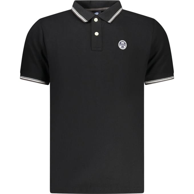 North Sails Zwarte Katoenen Poloshirt voor Mannen