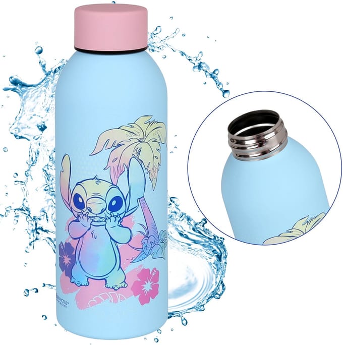 DISNEY Stitch Stalen blauwe thermische fles, fles 500ml