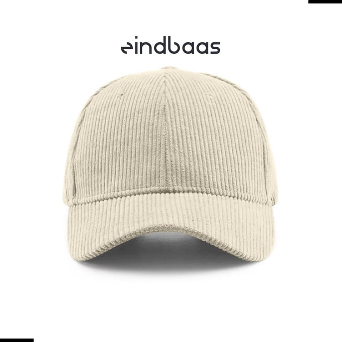 Legend Cap Basic - eindbaas - Corduroy - White - Witte corduroy pet