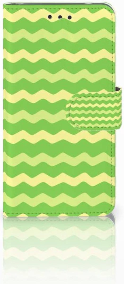 Book Case voor Nokia 2 Telefoon Hoesje Waves Green