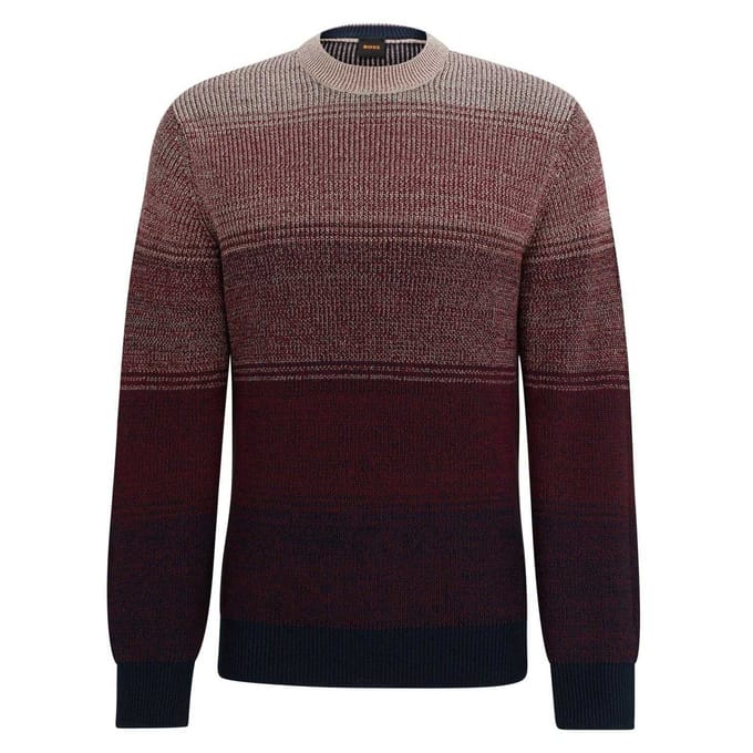 Boss Heren Kaller gebreid sweatshirt (Donkerblauw)