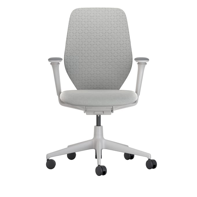 Vitra ACX Soft Bureaustoel - Grid Knit 01 stone grey - Quilted Knit 01 stone grey