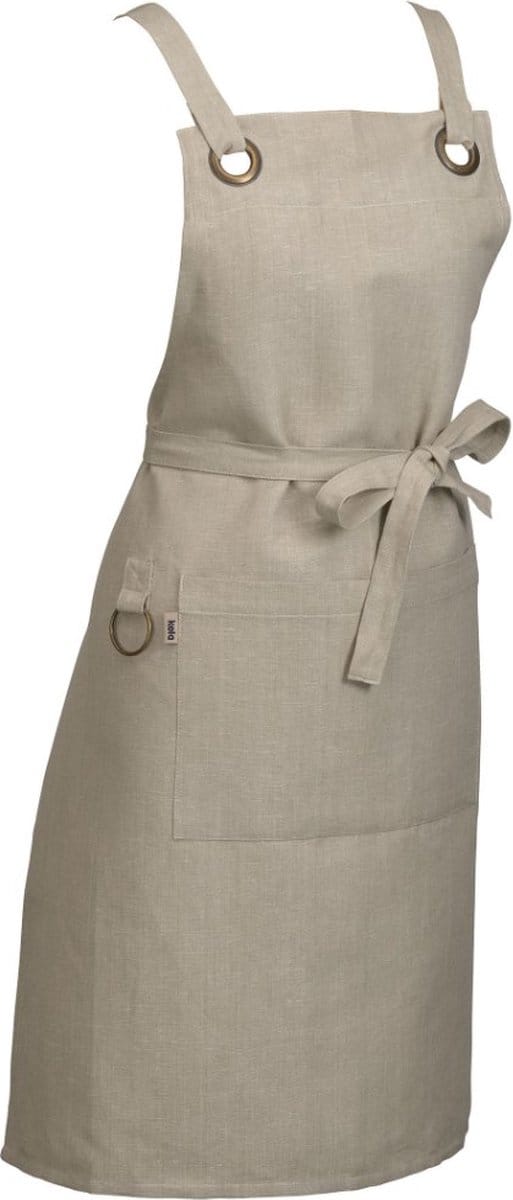 Keukenschort, Katoen, Linnen, Beige - Kela | Puro