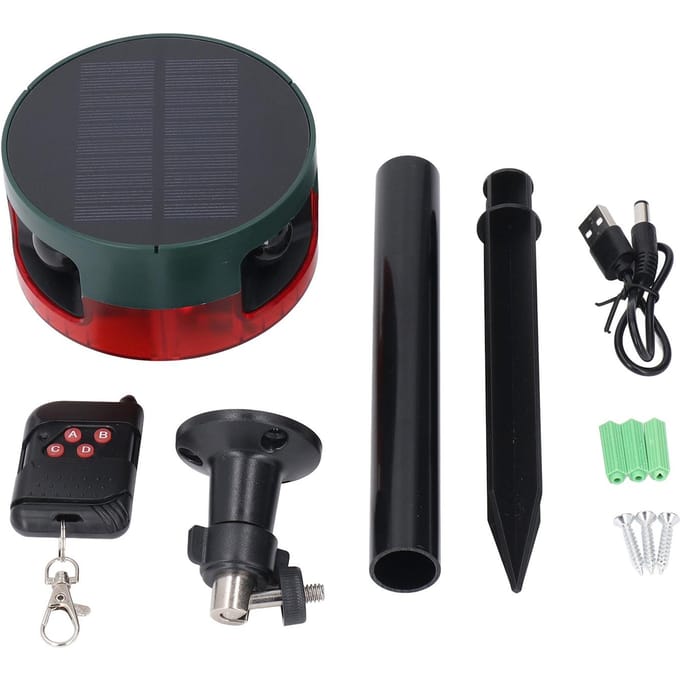 Buiten Bewegingssensor Alarm IP55 Waterdicht 129db Sirene 360 Graden Detectie Ondersteunt Opname voor black
