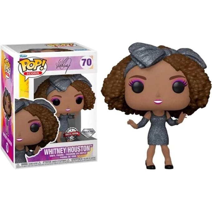 Funko Whitney Houston - POP! Icons Whitney Houston (HWIK) (DGLT) Exclusive 9 cm Verzamelfiguur - Multicolours