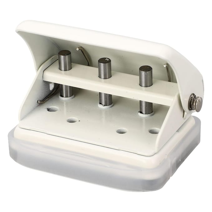 3-gaats perforator Losbladig Handheld Gatperforator voor B5 A5 A6 A7 A4 Papier 5 Vel 70g Capaciteit white