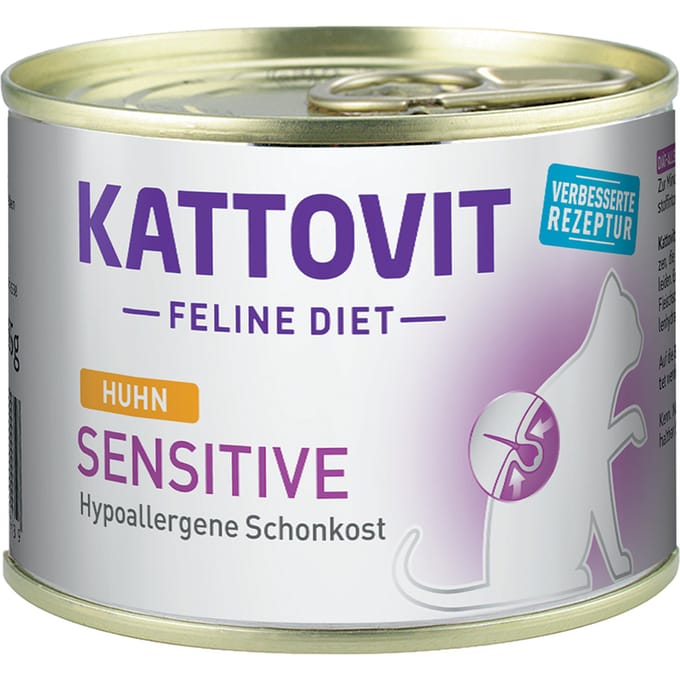 12x185g Sensitive (Hypoallergeen Dieetvoer) Kip Kattovit Kattenvoer