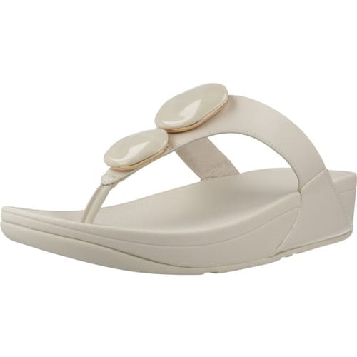 FITFLOP Lulu Marbled Stone Toe-post Slippers - Dames - Beige - Maat 37