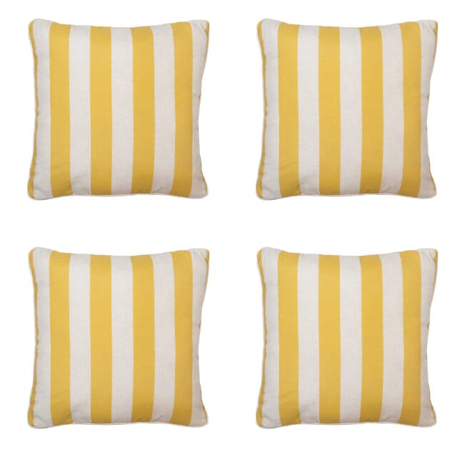 Madison - Sierkussen Amora - Geel - 50x50x10cm - Set van 4