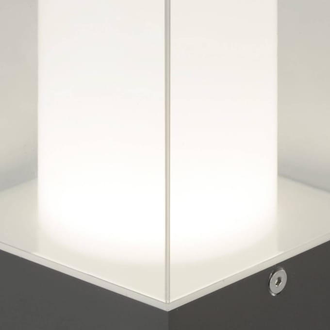 Searchlight Granada buitenwandlamp met sensor, donkergrijs
