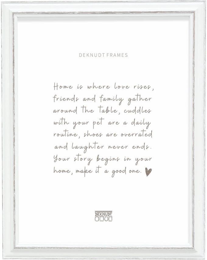 Deknudt Frames fotolijst S221H3 - wit met bruin accent - 29,7x42 cm