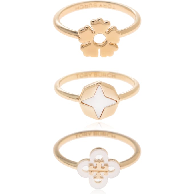 Set van drie ringen met klaverlogo