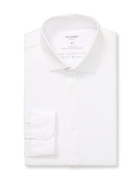 OLYMP No. Six 24/Seven Overhemd, Super Slim, Modern Kent, Wit