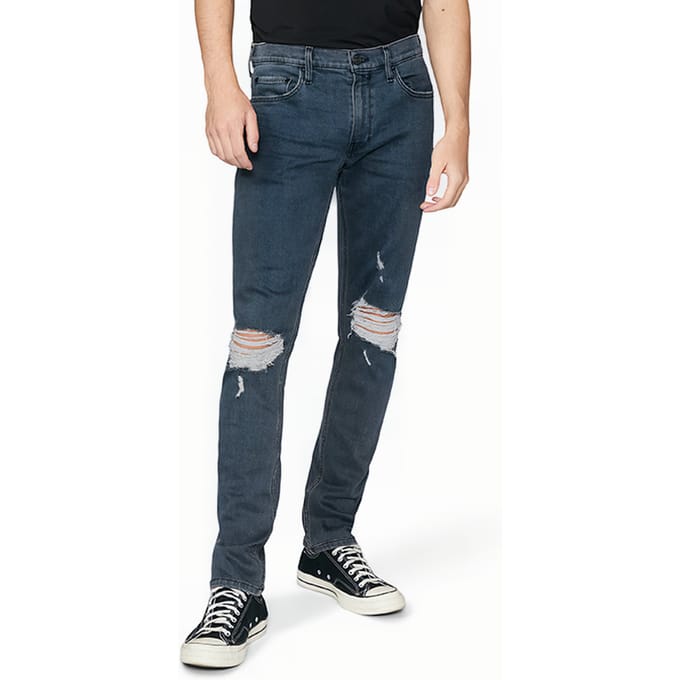 PAIGE Lennox Farley Destructed Maat: W30 | Slim Jeans Outlet | Heren | Blauw