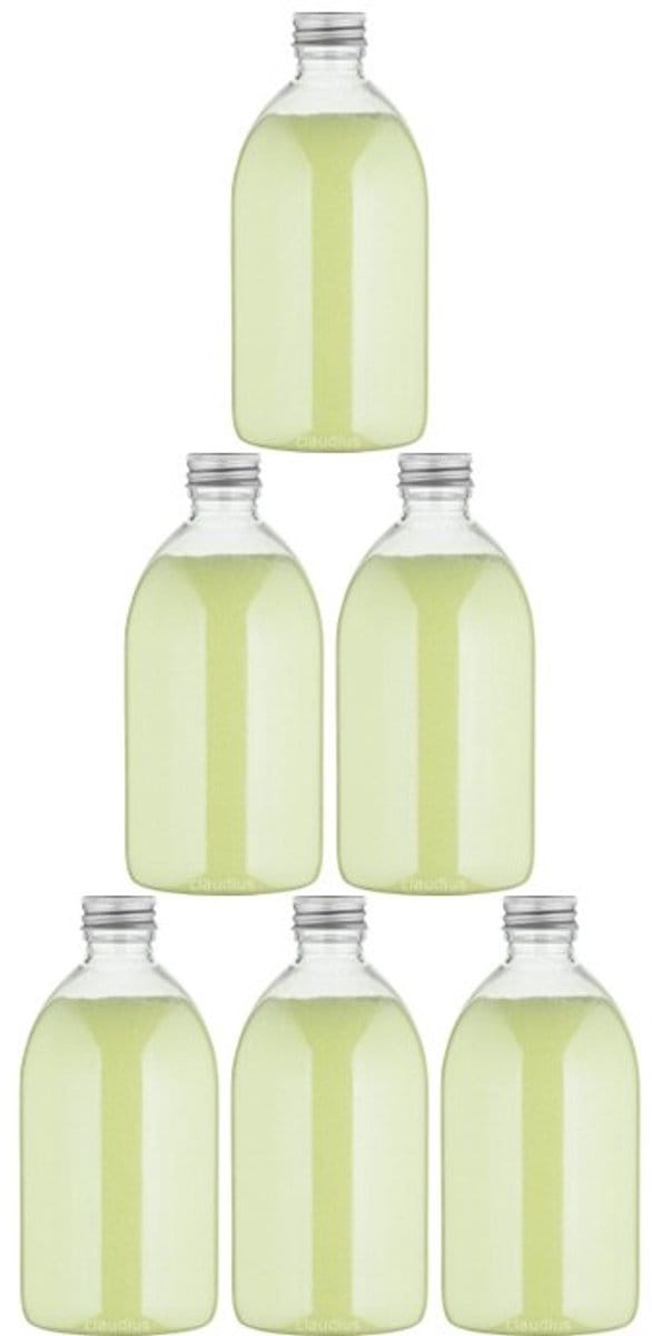 Scrubzout Fresh Ginger - 650 gram - Fles met aluminium dop - set van 6 stuks - Hydraterende Lichaamsscrub