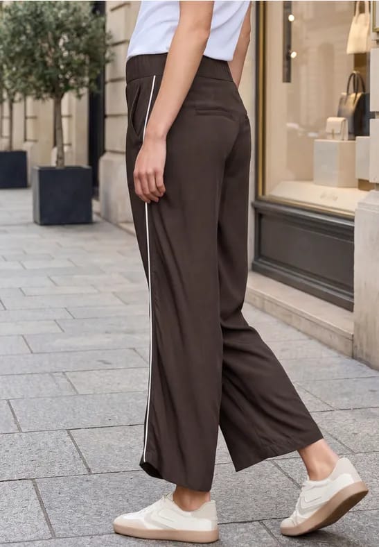 Wide Legs culottes in een Loose Fit met biezen