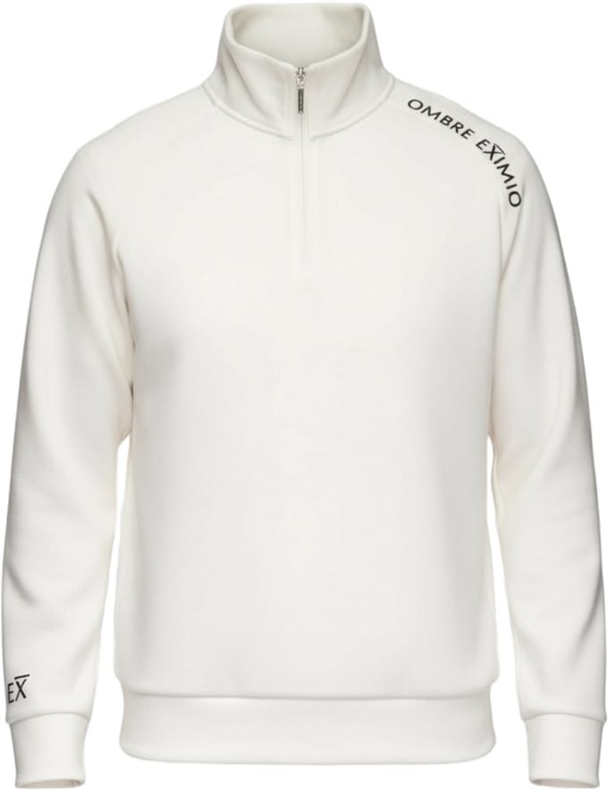OMBRE Sweater - Viscose - Lange Mouw - Rits Wit S