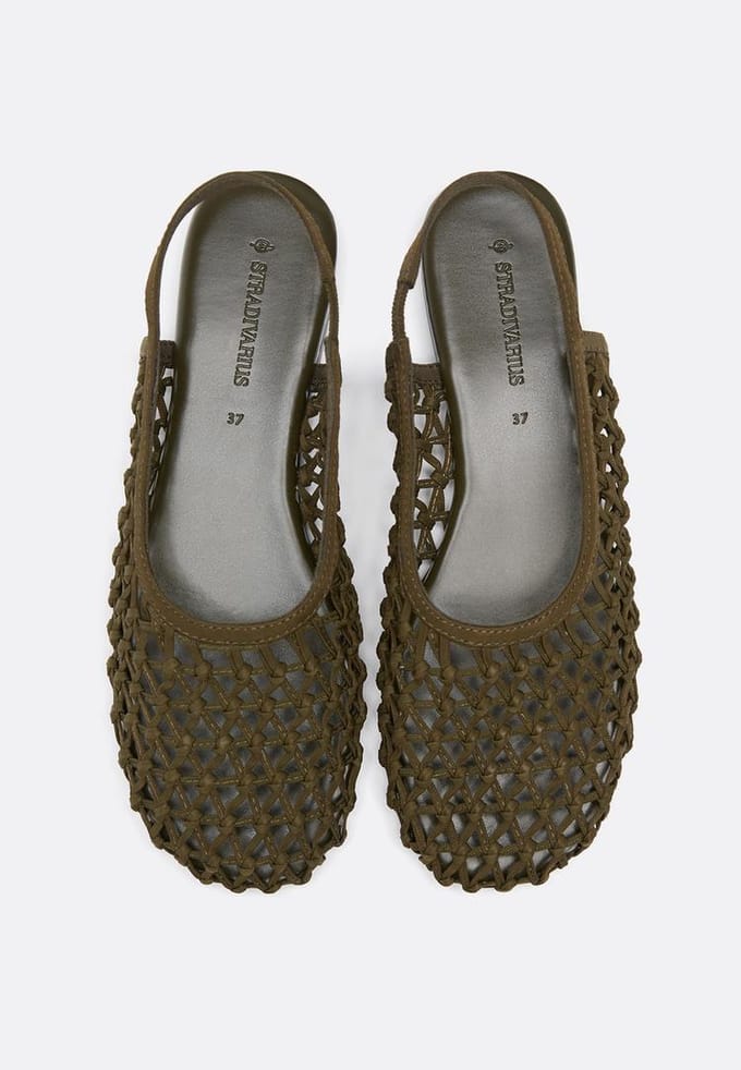 Stradivarius Mesh muiltjes met open hiel  1-512 36