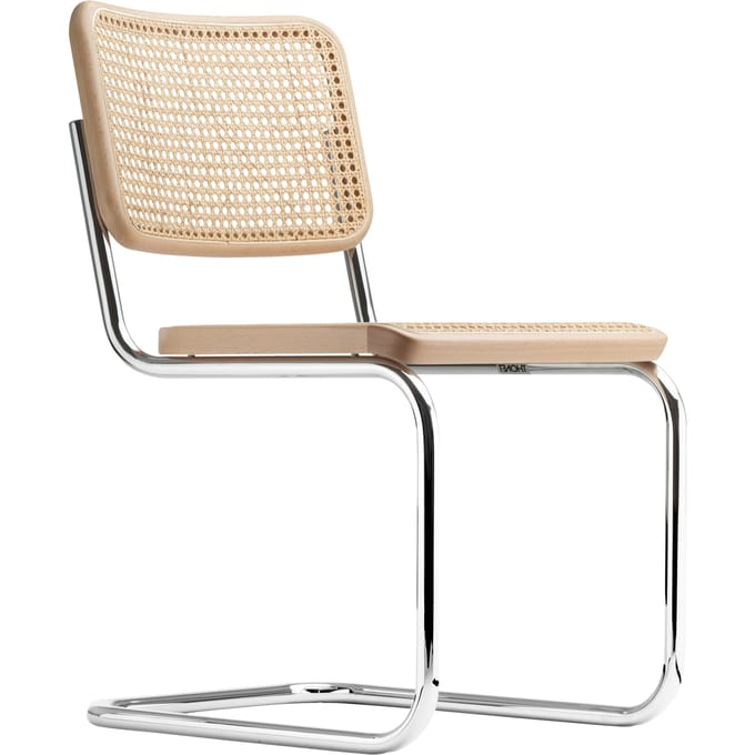 Thonet S 32 V Stoel - Blank gelakt beukenhout