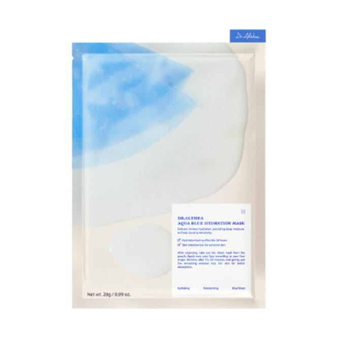 Dr. Elshea Aqua Blue Hydratatiemasker (4 vellen) – Intensief Hydraterend Sheet Mask
