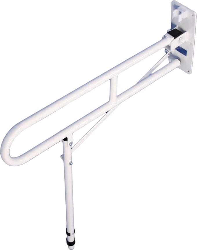 Aidapt Toiletbeugel - 74cm lang automatische steunpoot - Wit