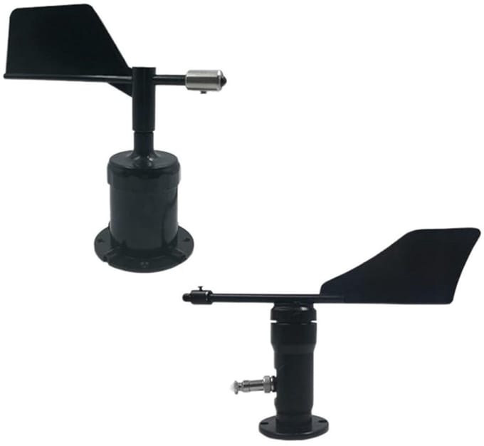 Weerstation Sensor - Windmeter Set - Weer Monitoren - Draadloze Dataoverdracht - 5-in-1 Sensor - Grijs