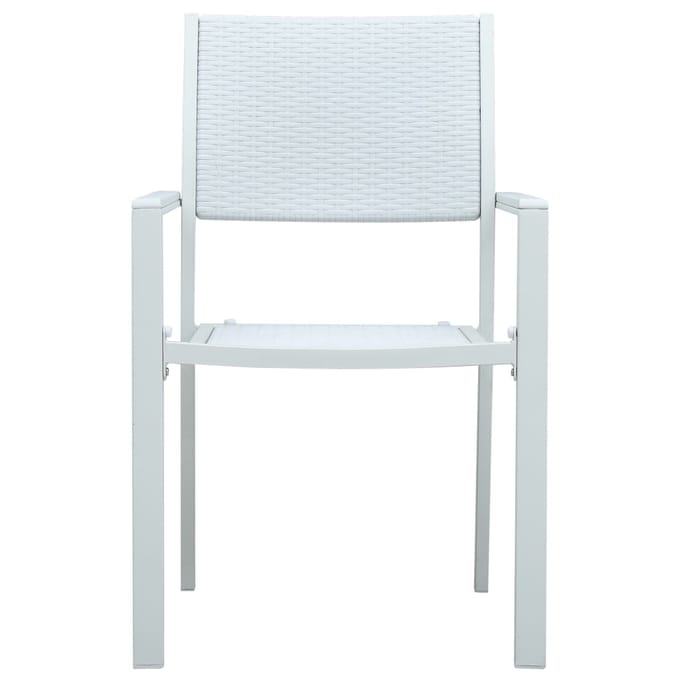 vidaXL - Tuinstoel - 4 - st - rattan-look - kunststof - wit