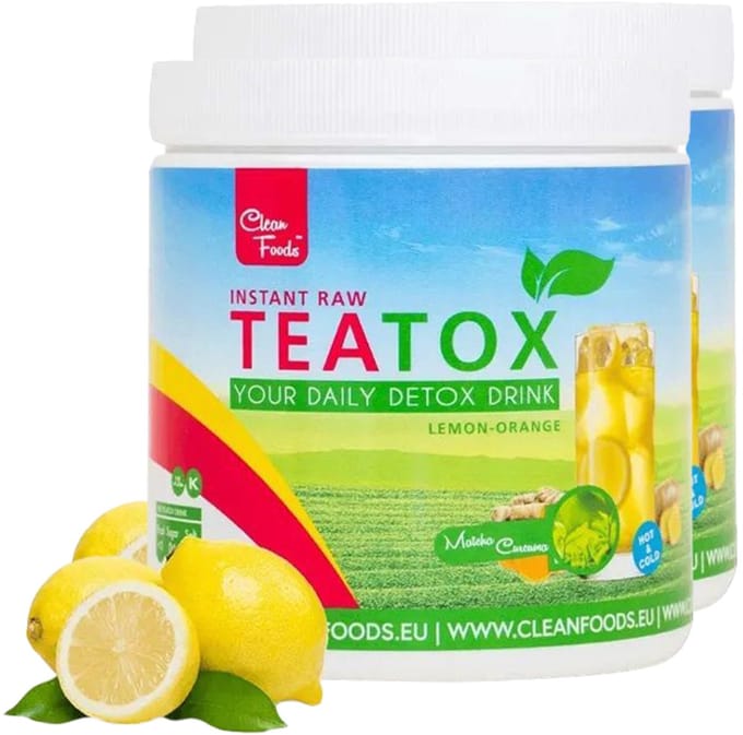 Clean Foods | Teatox | Lemon-Orange | 2 Stuks | 2 x 300g