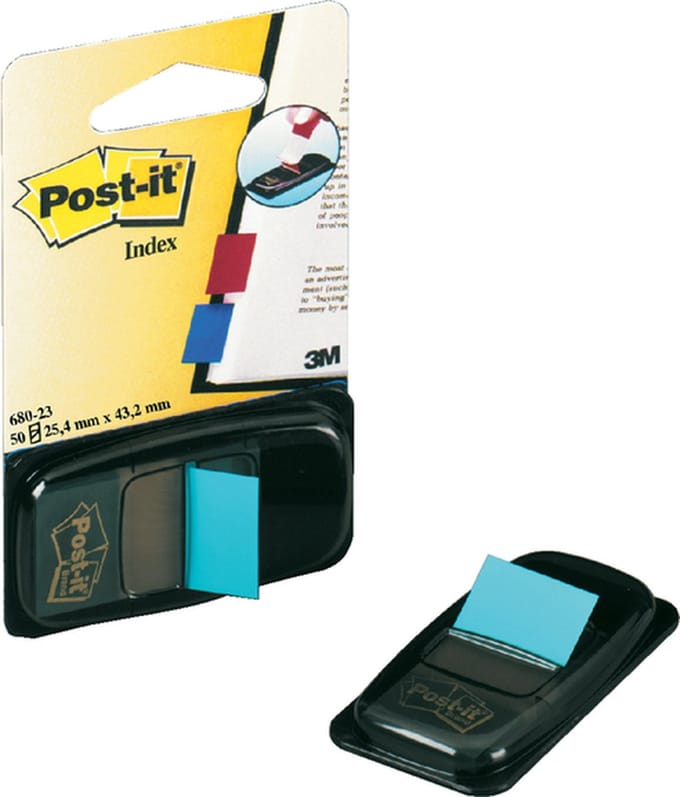 Indextabs 25mm 3M Post-It 68023 Felblauw