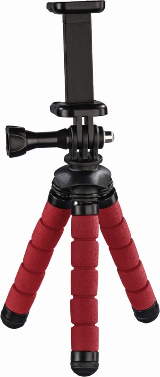 Hama Ministatief "Flex" voor smartphone en GoPro, 14 cm, rood