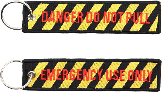 Sleutelhanger Danger Do Not Pull