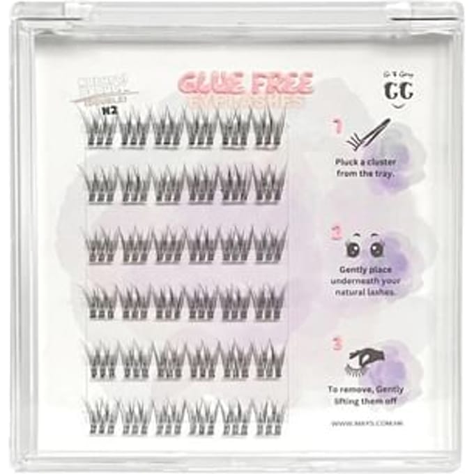 Gi & Gary - Glue Free Eyelashes Double Natural Beauty N2 with Eyelash Applicator Natural Beauty N2 - 36 pcs