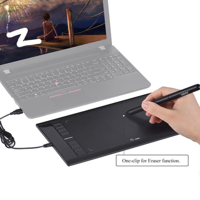 UGEE USB Grafische Kunst Tekentablet Schilderbord Ontwerp Pad Digitale Pen 10x6
