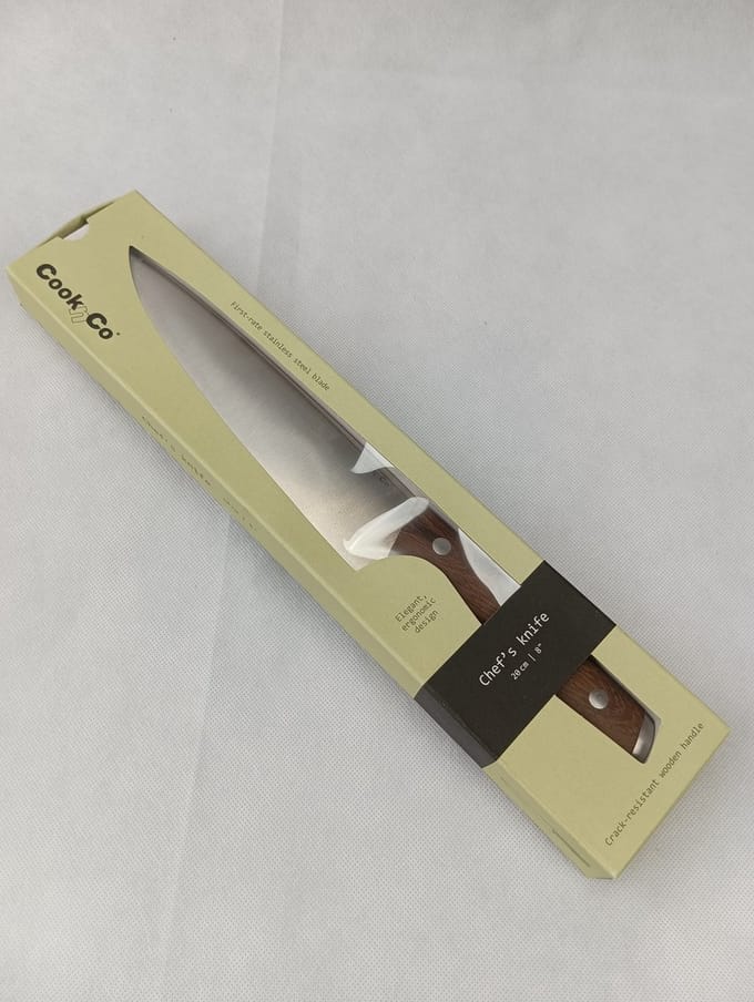 Cook'n'Co Vlijmscherp RVS Koksmes 20cm. met houten heft